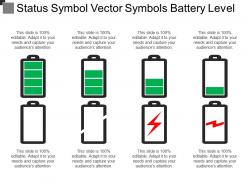 Status symbol vector symbols battery level