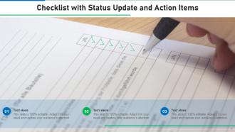 Status Update Action Items Powerpoint Ppt Template Bundles