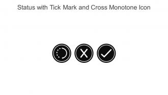 Status With Tick Mark And Cross Monotone Icon In Powerpoint Pptx Png And Editable Eps Format