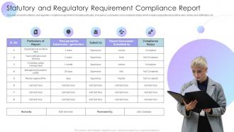 Statutory And Regulatory Requirement Compliance Report
