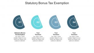 Statutory bonus tax exemption ppt powerpoint presentation infographics samples cpb