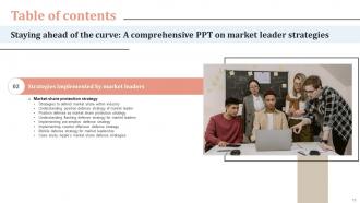 Staying Ahead Of The Curve A Comprehensive Ppt On Market Leader Strategies Strategy CD V Captivating Slides
