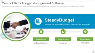 Steadybudget Investor Funding Elevator Contact Us For Budget Management Software