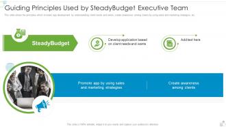 Steadybudget Investor Funding Elevator Guiding Principles Used Steadybudget Executive Team