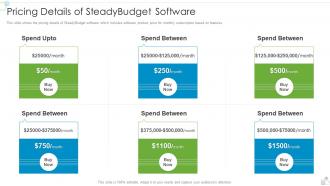 Steadybudget Investor Funding Elevator Pricing Details Of Steadybudget Software