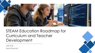 STEAM Education Roadmap For Curriculum And Teacher Development PPT Mockup AT STEAM Education Roadmap For Curriculum And Teacher Development PPT Mockup AT