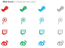Steam tencent weibo twitch weibo ppt icons graphics