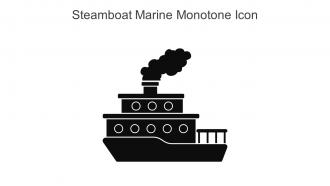 Steamboat Marine Monotone Icon In Powerpoint Pptx Png And Editable Eps Format