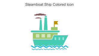 Steamboat Ship Colored Icon In Powerpoint Pptx Png And Editable Eps Format