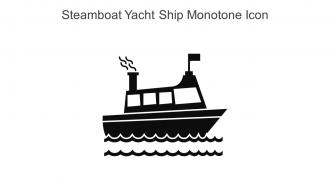 Steamboat Yacht Ship Monotone Icon In Powerpoint Pptx Png And Editable Eps Format