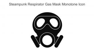Steampunk Respirator Gas Mask Monotone Icon In Powerpoint Pptx Png And Editable Eps Format