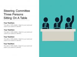 Steering Committee Three Persons Sitting On A Table