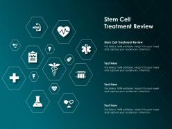 Stem cell treatment review ppt powerpoint presentation icon example topics