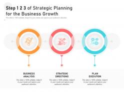 Step 1 2 3 of strategic planning for the business growth