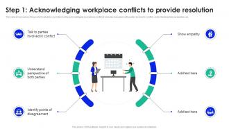Step 1 Acknowledging Workplace Conflicts Workplace Conflict Management To Enhance Productivity