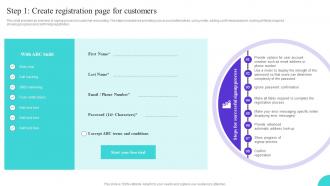 Step 1 Create registration page onboarding journey to enhance user interaction