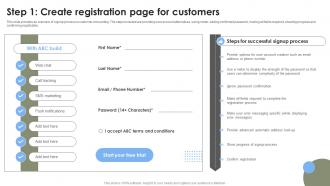 Step 1 Create Registration Page Strategies To Improve User Onboarding Journey