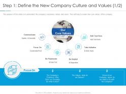 Step 1 Define The New Company Culture And Values Hard Improving Workplace Culture Ppt Template