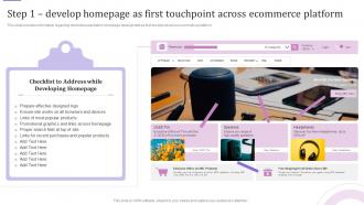 Step 1 Develop Homepage As First Touchpoint Across Ecommerce Platform E Business Customer Experience