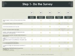 Step 1 do the survey job keeping ppt powerpoint presentation icon show