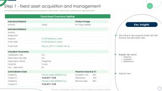 Step 1 Fixed Asset Acquisition And Management Deploying Fixed Asset Management Framework