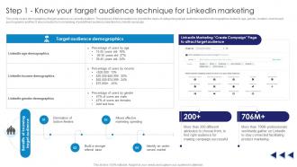 Step 1 Know Your Target Audience Comprehensive Guide To Linkedln Marketing Campaign MKT SS