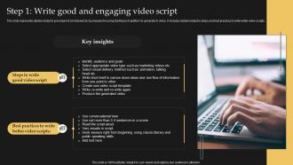 Step 1 Write Good And Engaging Video Script Synthesia AI Text To Video AI SS V