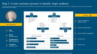 Step 2 Create Customer Persona To Identify Target Audience Social Media Marketing Campaign MKT SS V