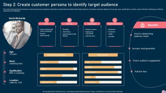 Step 2 Create Customer Persona To Identify Target Audience Steps To Optimize Marketing Campaign Mkt Ss