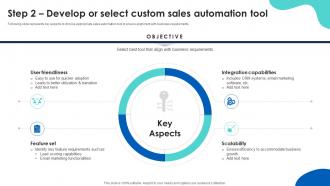 Step 2 Develop Or Select Custom Sales Sales Automation For Improving Efficiency And Revenue SA SS