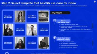 Step 2 Select Template That Best Fits Use Case Synthesia AI Video Generation Platform AI SS