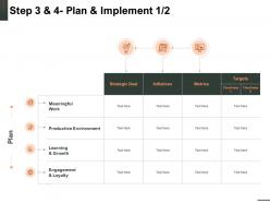 Step 3 and 4 plan and implement targets growth ppt powerpoint presentation skills