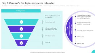 Step 3 Customers First Login Experience In Onboarding Ppt Sample