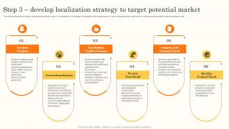 Step 3 Develop Localization Strategy To Target Brand Promotion Through International MKT SS V