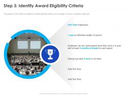 Step 3 Identify Award Eligibility Criteria Ppt Powerpoint Presentation Model File Formats