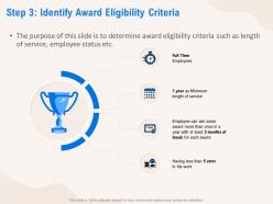 Step 3 identify award eligibility criteria service ppt powerpoint presentation styles designs