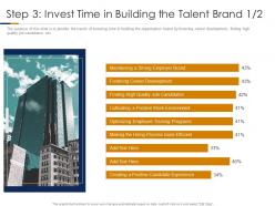 Step 3 invest time in building the talent brand process building high performance company culture