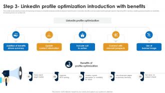 Step 3 Linkedin Profile Optimization Linkedin Marketing Strategies To Increase Conversions MKT SS V