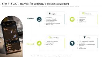 Step 3 Swot Analysis For Companys Product Assessment Successful Product Positioning Guide