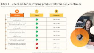 Step 4 Checklist For Delivering Product Information Brand Promotion Through International MKT SS V