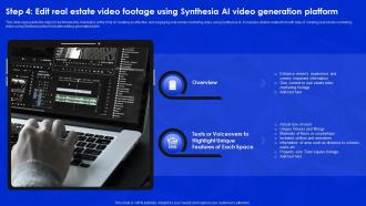 Step 4 Edit Real Estate Video Footage Using Video Synthesia AI Video Generation Platform AI SS