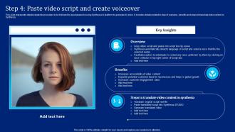 Step 4 Paste Video Script And Create Voiceover Implementing Synthesia AI SS V