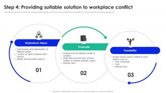 Step 4 Providing Suitable Solution Workplace Conflict Management To Enhance Productivity