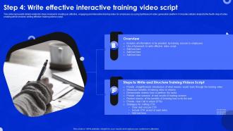 Step 4 Write Effective Interactive TrAIning Video Script Synthesia AI Video Generation Platform AI SS