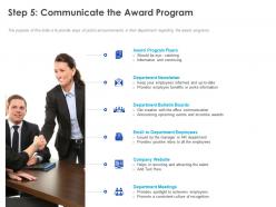Step 5 communicate the award program ppt powerpoint presentation slides gallery
