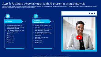 Step 5 Facilitate Personal Touch With Ai Presenter Implementing Synthesia AI SS V