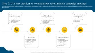 Step 5 Use Best Practices To Communicate Advertisement Social Media Marketing Campaign MKT SS V