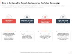 Step 6 defining the target audience for youtube campaign youtube channel as business ppt tips