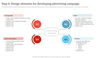 Step 6 Design Elements For Developing Advertising Promotion Campaign To Boost Business MKT SS V