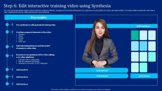 Step 6 Edit Interactive Training Video Using Synthesia Implementing Synthesia AI SS V